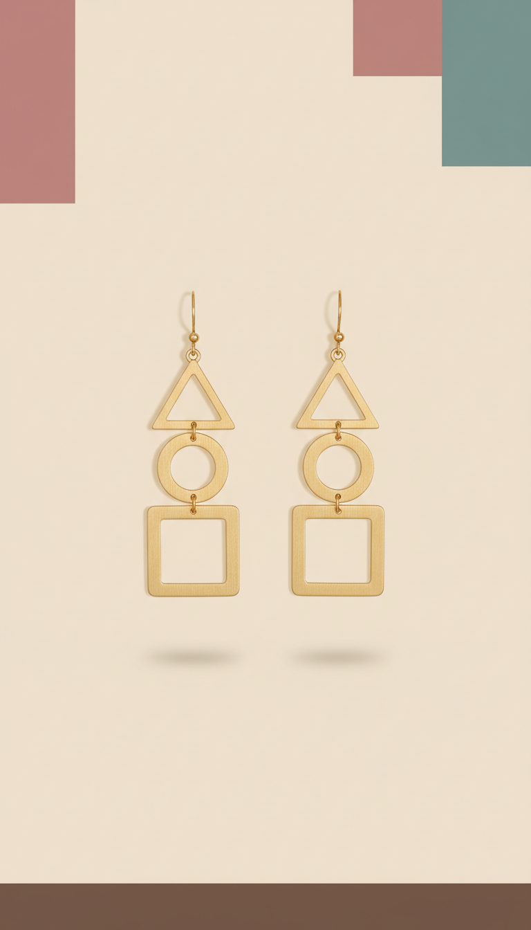 Pendientes maxi baño oro