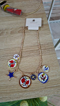 Collar hecho a mano flores